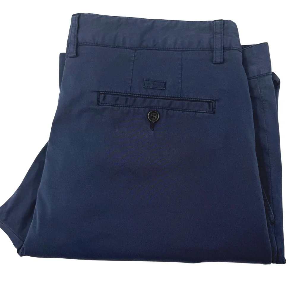 Paul & Shark Yachting Mens Navy Blue Chino Trousers Made in Italy 38x31